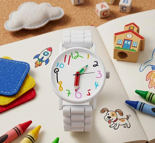Kinder armbanduhr weiß bunt - kinder,